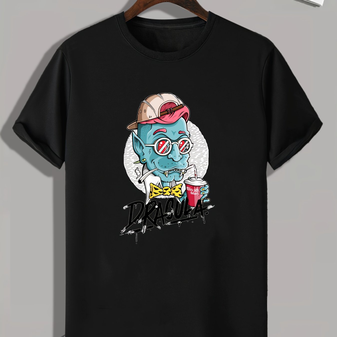 Monster Print Men's Graphic T-Shirt for Summer