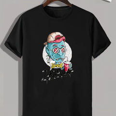 Monster Print Men's Graphic T-Shirt for Summer