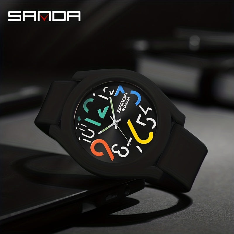Sanda Colorful Strap Waterproof Digital Quartz Watch
