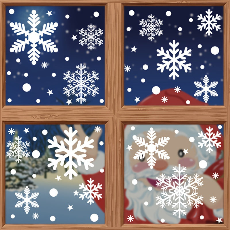 One Sheet Snowflake Window Sticker Christmas Wall Stickers for Home