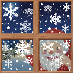 One Sheet Snowflake Window Sticker Christmas Wall Stickers for Home