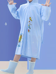 Duck Graphic Raincoat Reflective Hoodie for Kids