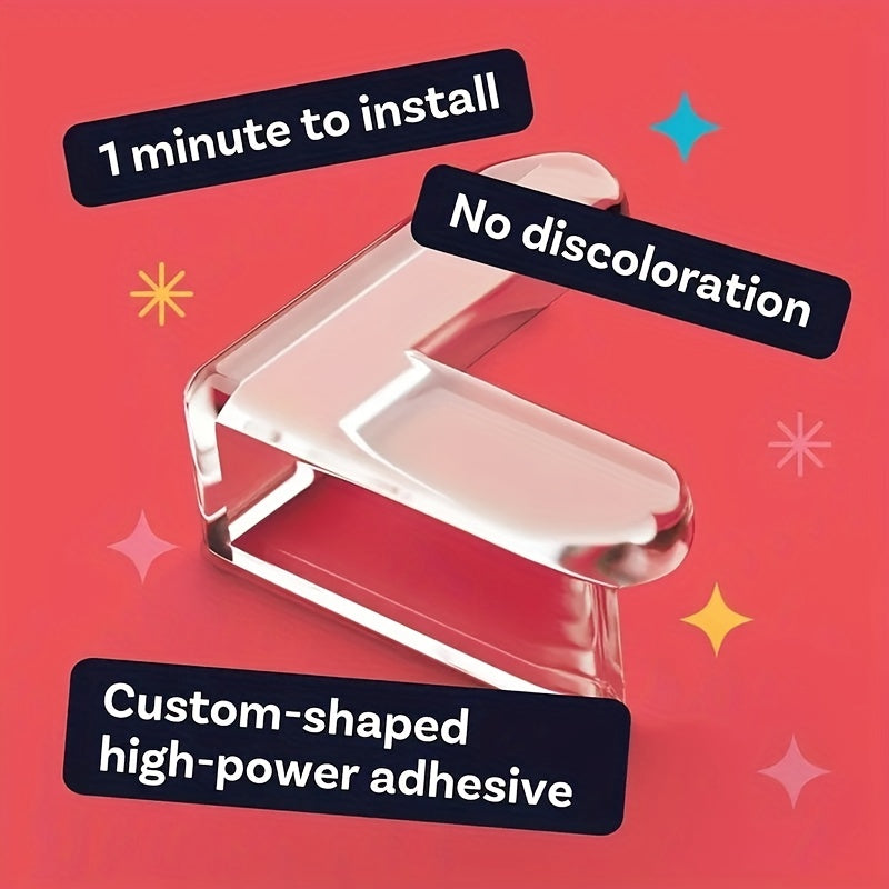 4pcs L shaped Children's Transparent Anti collision Corner Table