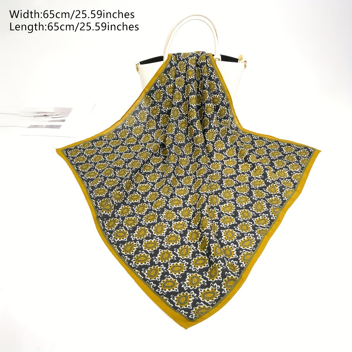 Paisley Print Square Scarf Lightweight Bandana