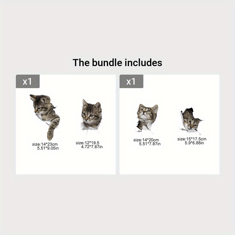 2pcs 3D Cat Iron Stickers for DIY T Shirt Backpack Hat