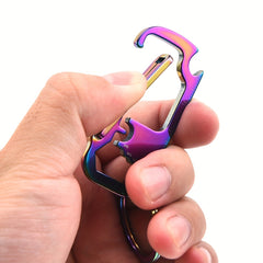 Stainless Steel 6-in-1 Carabiner Keychain Clip Multitool