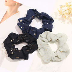 Star Hair Scrunchies Elastic Hair Bands Ponytail Hair Ties