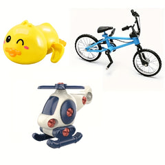 Educational Helicopter Toy Finger Bicycle Simulation Mini Alloy Model