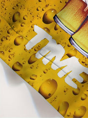 3D Print Beer Hoodie Loose Pullover Men's Clothing Autumn Winter