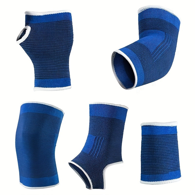 Adults Sports Protective Gear Set with Knee and Ankle Pads, Gloves, Wrist
