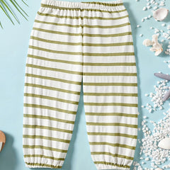 Boys Striped Pants Casual Soft Comfortable For Beach Vacation Kids Summer