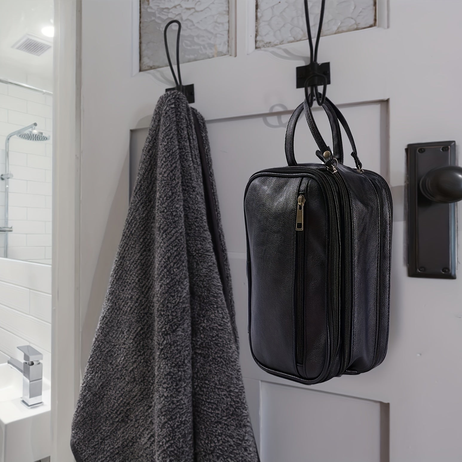 Water Resistant Toiletry Bag for Men - Dopp Kit Organizer