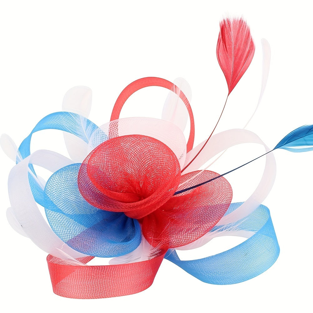 Feather American Flag Headwear for Horse Racing