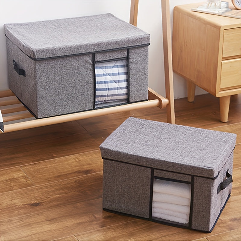 1pc Wardrobe Clothes Storage Bag Foldable Fabric Clothes Pants Finishing Bag