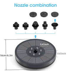 Solar Garden Fountain Water Pump with 7 Nozzles