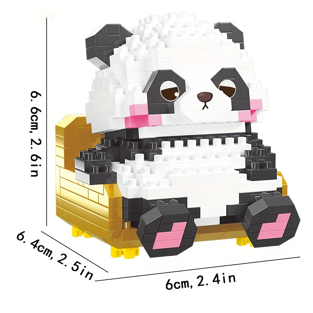 Panda Building Blocks DIY Animal Model Assembled Buillding Block Toys