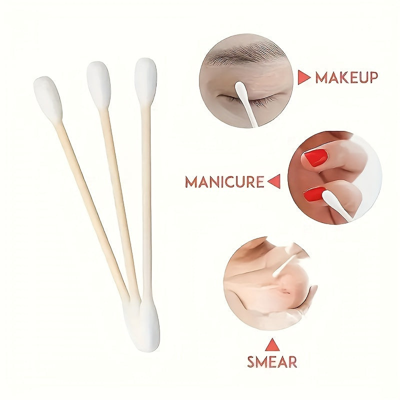 1000pcs Cotton Swabs Double Round Head for Ear and Nose Cleaning