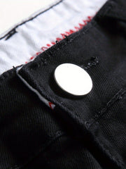 Men's Ripped Jeans Casual Street Style Straight Leg Denim Pants