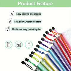 36 Mesh Zipper Pouches for Organizing - 12 Colors Storage Bag Zipper File Bag
