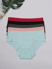 5pcs Seamless Low Waist Panties Women's Lingerie