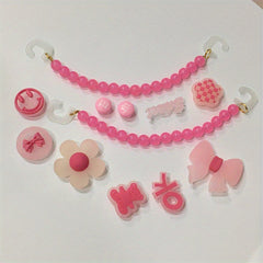 Pink Bear Shoe Charms for Clogs Garden Shoes DIY Accessories