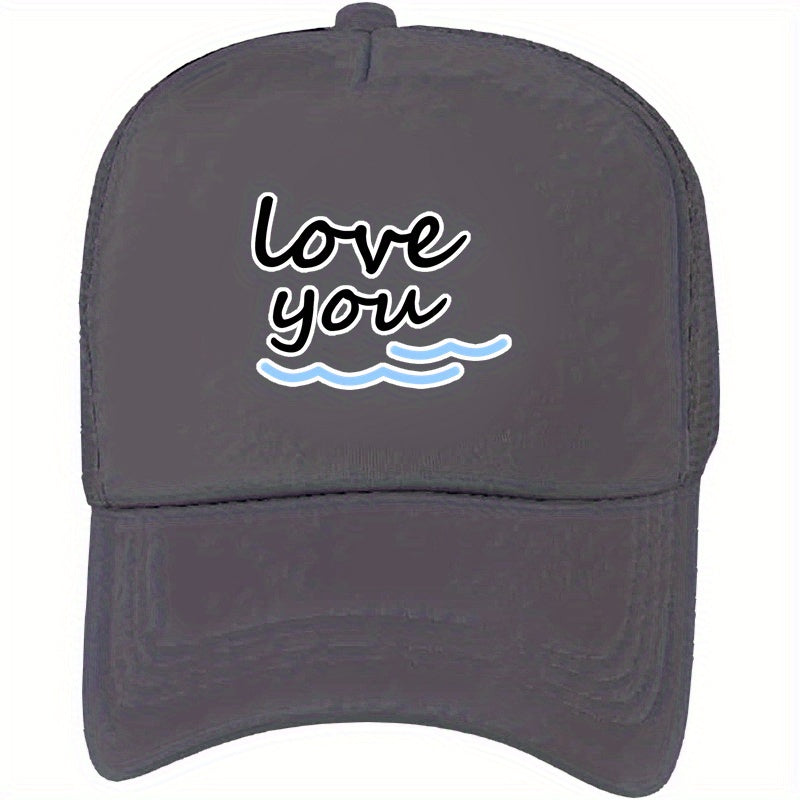 Love Adjustable Trucker Hat For Couple