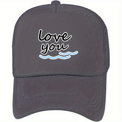 Love Adjustable Trucker Hat For Couple
