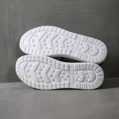 Women's Colorblock Woven Sneakers Low Round Toe Soft Sole Shoes