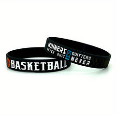 Basketball Graphic Sporty Silicone Bracelet Wristband