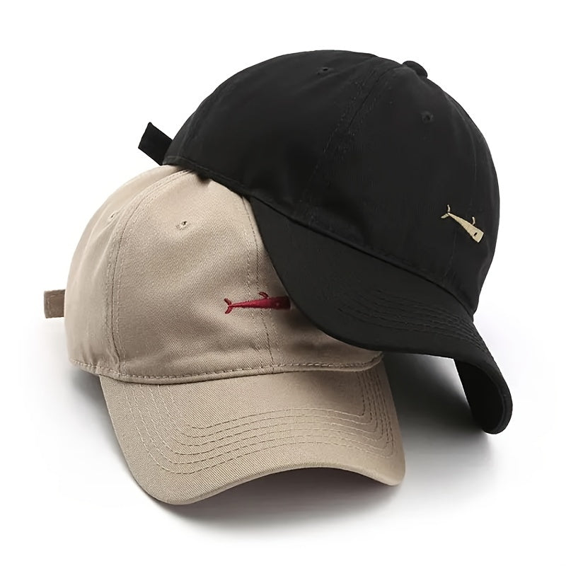 Fish Embroidered Baseball Cap Adjustable Hip Hop Trucker Sun Hat
