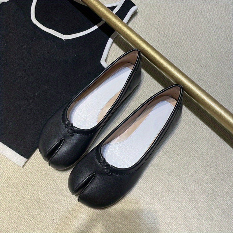 Women's Tabi Flat Square Toe Slip On Shoes Walking Flats