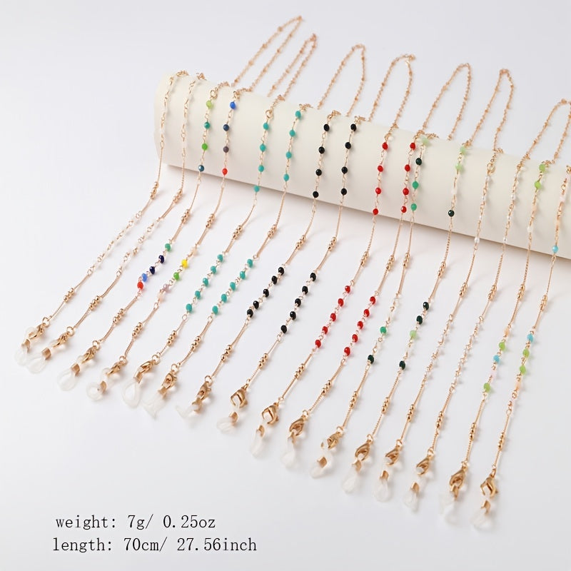 Beaded Glasses Anti Slip Mask Chain Strap Lanyard