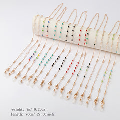 Beaded Glasses Anti Slip Mask Chain Strap Lanyard