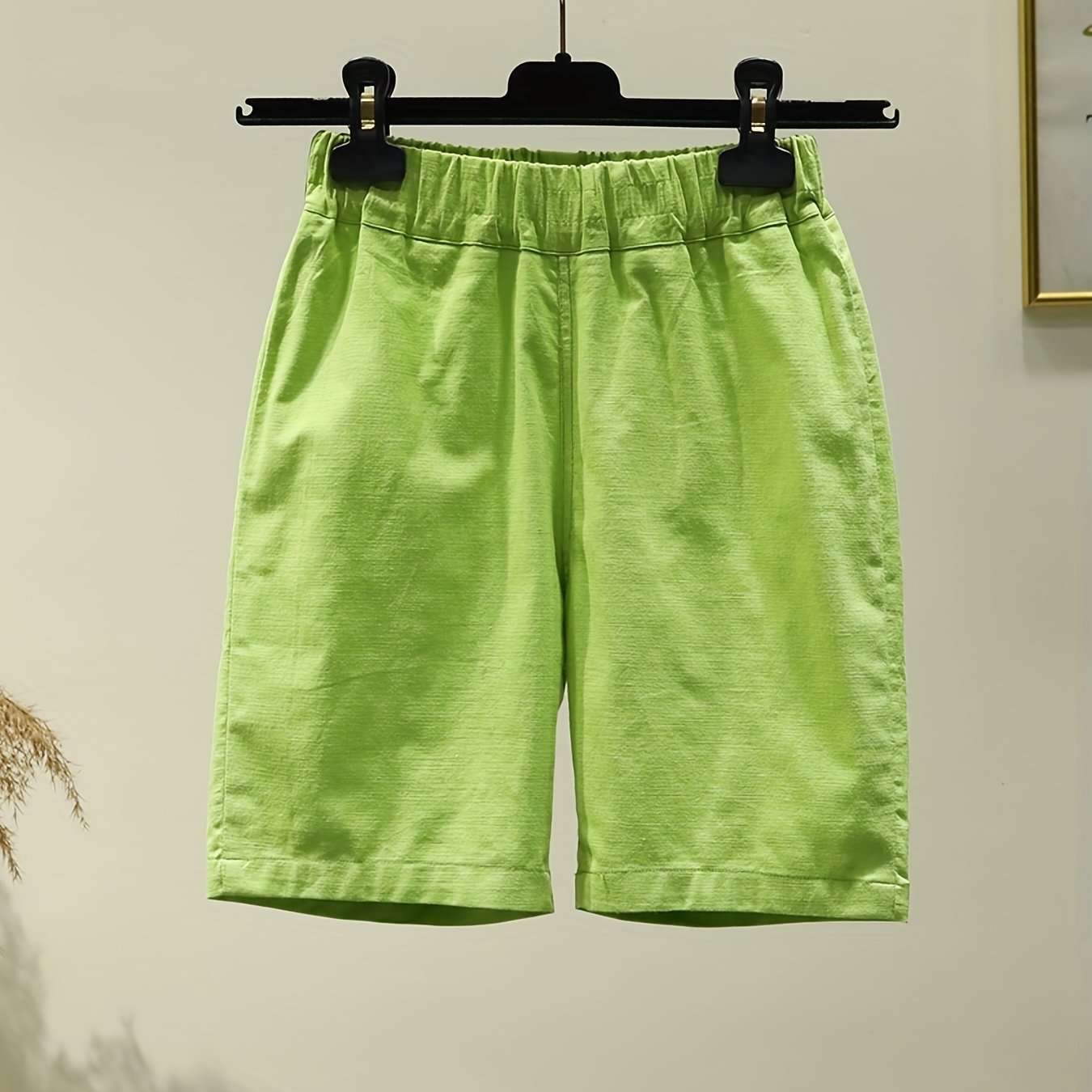 Kids Casual Cotton Linen Sweat Shorts Elastic Waist Thin Summer Shorts