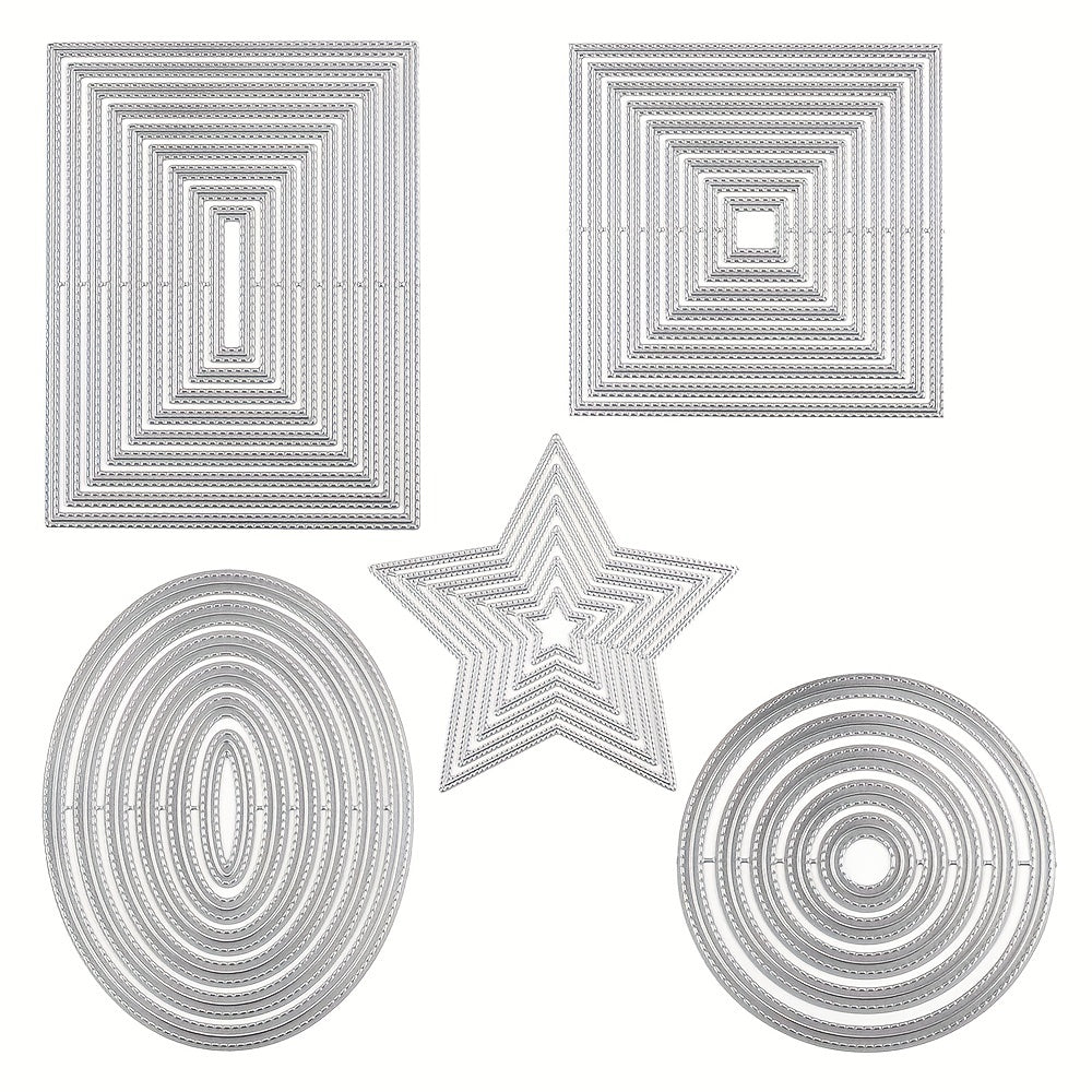 Layered Scalloped Oval Metal Cutting Dies for DIY Scrapbooking Cards