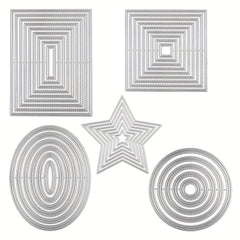 Layered Scalloped Oval Metal Cutting Dies for DIY Scrapbooking Cards