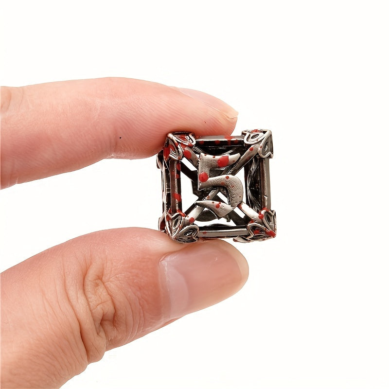 7pcs Metal Dice Set Vintage Floral Polyhedral - Collectible & Gift Idea