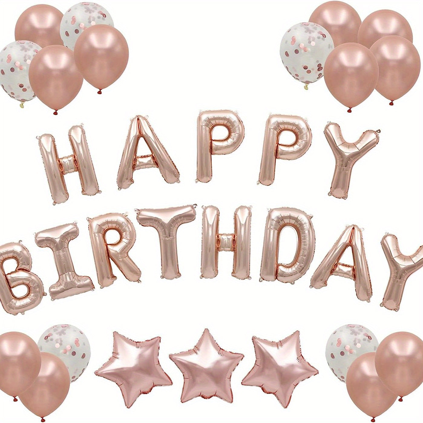32pcs Birthday Decorations Balloons Set for Women and Girls Party