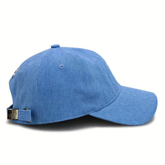 LA Embroidery Baseball Cap Solid Cotton Sun Hat Adjustable Lightweight Dad Hats