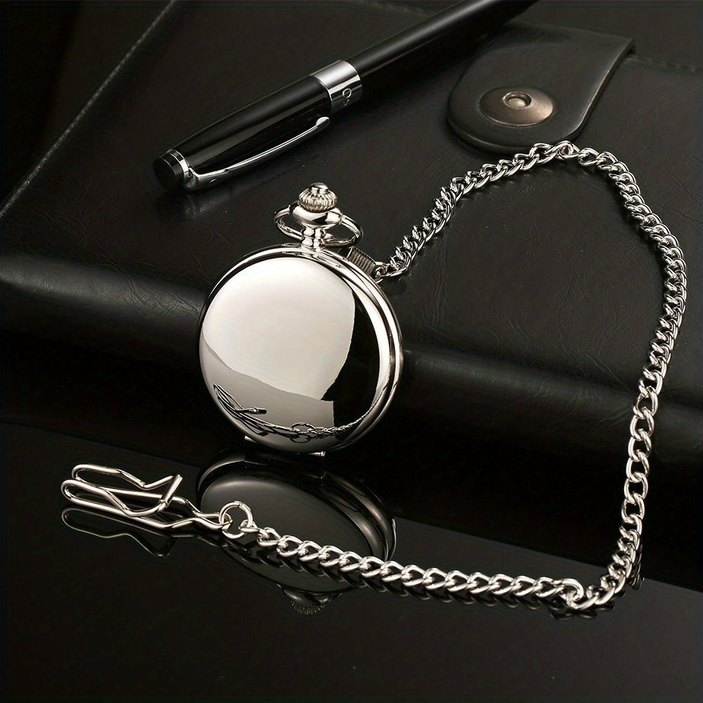 Vintage Double-sided Pocket Watch Flip Light Quartz Casual Retro Two-sided