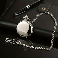 Vintage Double-sided Pocket Watch Flip Light Quartz Casual Retro Two-sided