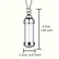 Stainless Steel Vial Necklace for Memorial Keepsake