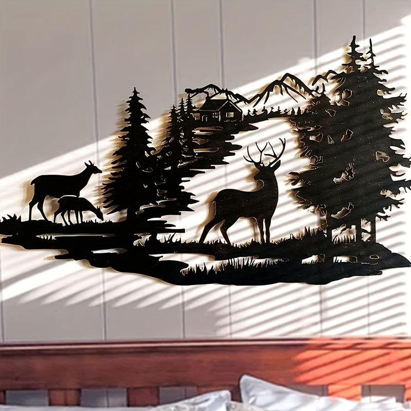 Metal Art Wall Decoration - Forest Deer Home Decoration