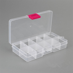 10-Slot Plastic Box Jewelry Storage Case Craft Organizer Bead Storage Bin
