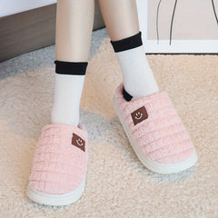 Women's Cozy Smile Face Fuzzy Slippers