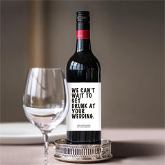 6pcs Engagement Wine Bottle Labels - Wedding Drunk - Perfect Engagement Couple