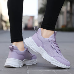 Women's Mesh Running Shoes Lightweight Chunky Sneakers Soft Sole Shockproof