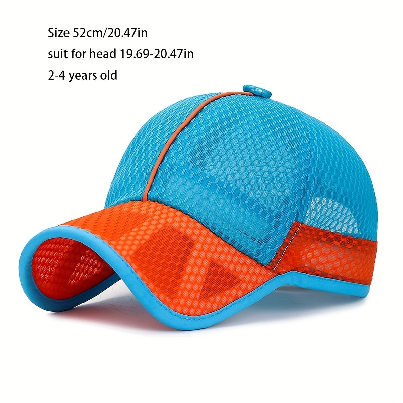 Boys Casual Mesh Baseball Cap Sun Protection Quick Dry Cap