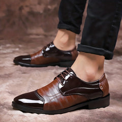 Men's British Style Derby Shoes - Wedding Business Dress Shoes