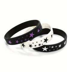 Silicone Bracelet with Stars Pattern for Sports Fans